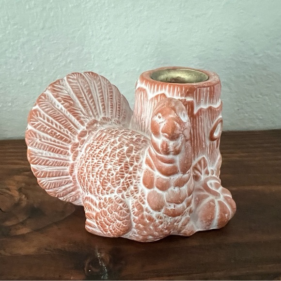 Set of 2 terracotta candle stick holders. - Picture 5 of 9